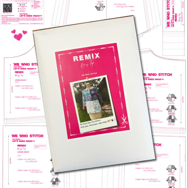 printed paper pattern REMIX Boxy Top by We Who Stitch